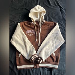 "BROOKLYN" Hooded Varsity Jacket